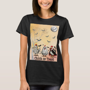 Chick or Treat-Chickens in Halloween Costumes T-Shirt