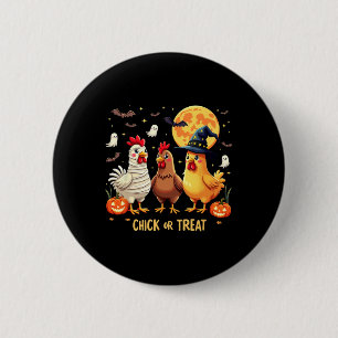 Chick Or Treat Cute Chicken Halloween Humour  6 Cm Round Badge