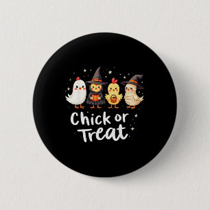 Chick Or Treat Cute Halloween Chicken Costume Artw 6 Cm Round Badge