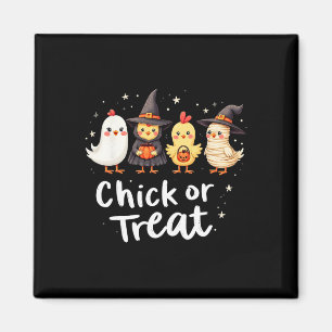 Chick Or Treat Cute Halloween Chicken Costume Artw Magnet