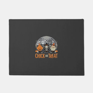 Chick or Treat Cute Halloween Graveyard Design_1 Doormat
