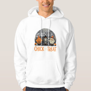 Chick or Treat Cute Halloween Graveyard Design_1 Hoodie