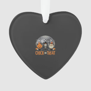 Chick or Treat Cute Halloween Graveyard Design_1 Ornament