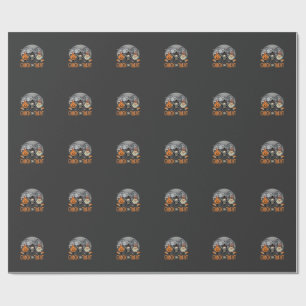 Chick or Treat Cute Halloween Graveyard Design_1 Wrapping Paper