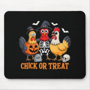 Chick Or Treat Funny Chicken Halloween Costume Chi Mouse Mat