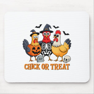 Chick Or Treat Funny Chicken Halloween Costume Chi Mouse Mat