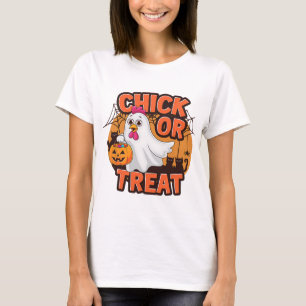 Chick Or Treat Funny Chicken Halloween Costume T-Shirt