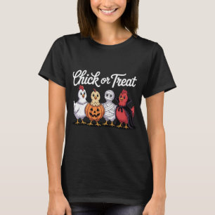 Chick Or Treat Funny Chicken Halloween T-Shirt