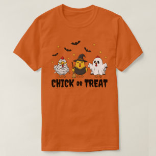 Chick or Treat Funny Chicken Halloween T-Shirt