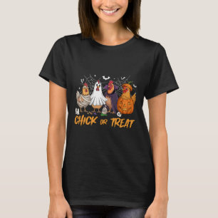 Chick Or Treat Funny Chicken Pumpkin Ghost Spooky T-Shirt