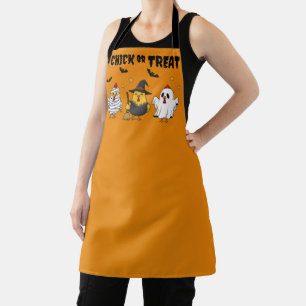 Chick or Treat Funny Chickens Halloween Apron