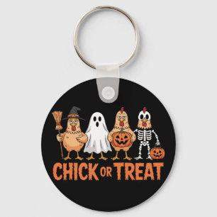 Chick Or Treat Funny Halloween Chicken Costume  Key Ring