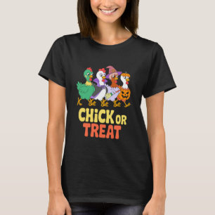 Chick or Treat Funny Halloween Chicken Costume T-Shirt