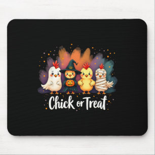 Chick Or Treat Funny Halloween Cute Chicken Costum Mouse Mat