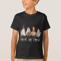 Chick Or Treat Funny Witch Chicken Spooky Hallowee