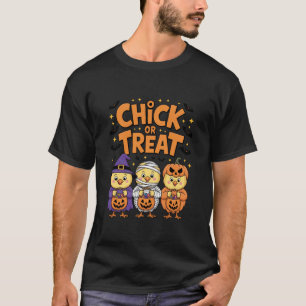 Chick or Treat Halloween Funny Chicken Lover Witch T-Shirt