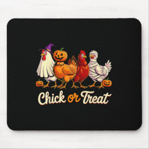 Chick Or Treat Halloween Witch Spooky Chicken Funn Mouse Mat