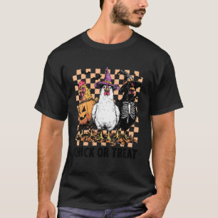 Chick Or Treat Halloween Witch Spooky Chicken Men T-Shirt