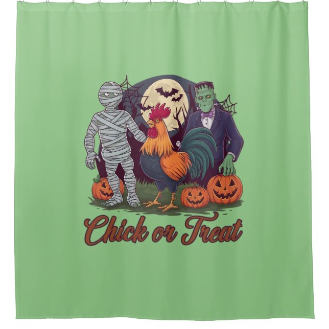 Chick Or Treat Shower Curtain (Front)
