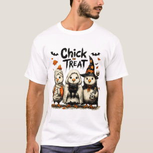 Chick Or Treat Spooky Chickens Ghost Witchy  T-Shirt