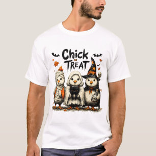 Chick Or Treat Spooky Chickens Ghost Witchy T-Shirt