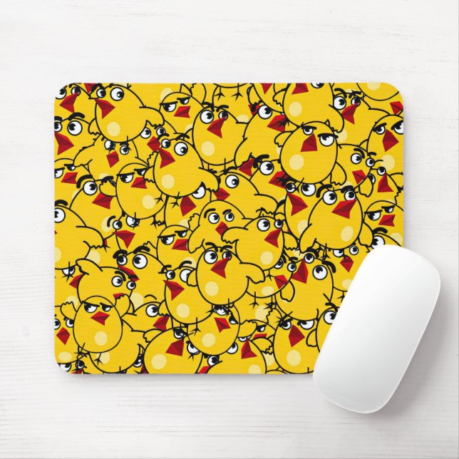 Chick Pattern Mouse Mat (With Mouse)