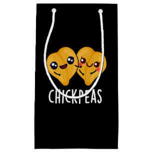 Chick Peas Funny Food Pun Dark BG Small Gift Bag