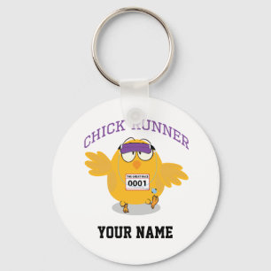 Chick Runner Personalise Key Ring