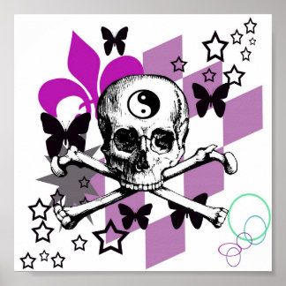 Chick Skull Poster
