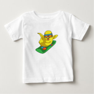 Chick Snowboarder Snowboard Baby T-Shirt