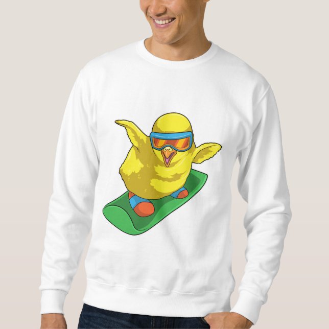 Chick Snowboarder Snowboard Sweatshirt (Front)