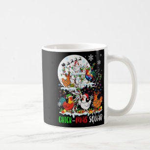 Chick Squad Xmas Group Santa Elf Chickens On Tree  Coffee Mug