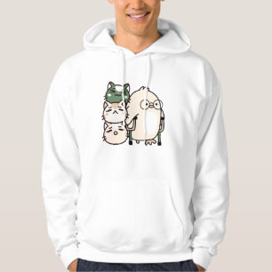 Chick with Axillary Canes and Cat Stack Hoodie