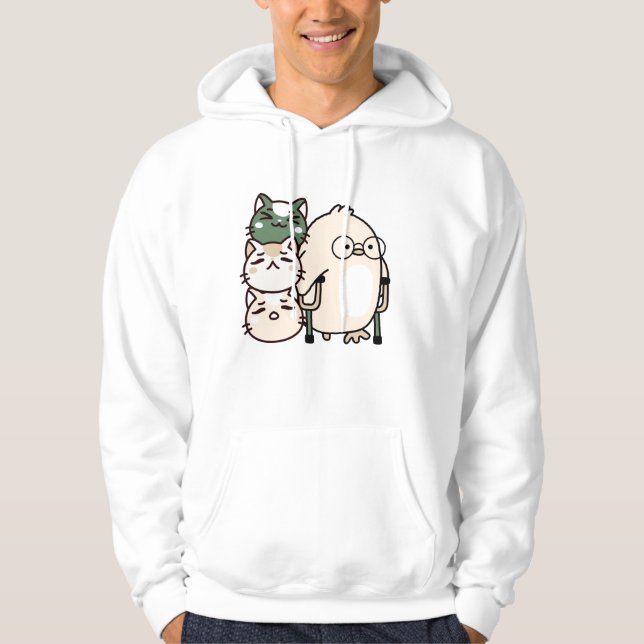 Chick with Axillary Canes and Cat Stack Hoodie (Front)