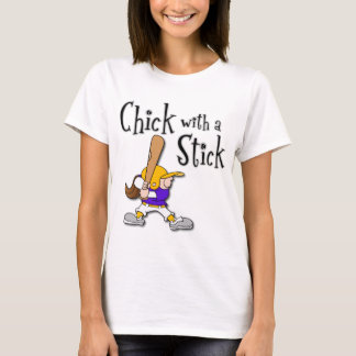 Chick with Sticks, brown hair. T-Shirt