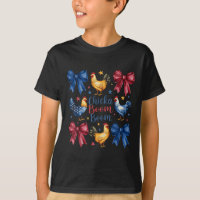 Chicka Boom Boom Funny American Flag Chicken Graph