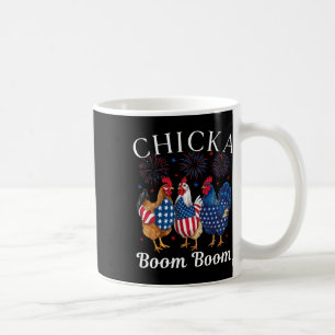 Chicka Boom Boom Funny Patriotic Chicken 4th Of Ju Coffee Mug