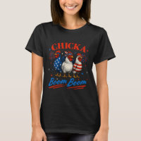Chicka Boom Boom Funny Patriotic Chicken 4th Of Ju