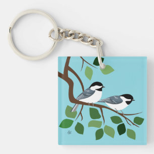 Chickadee Art Key Ring