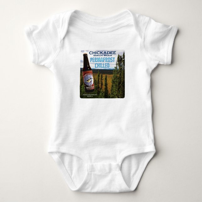 Chickadee Birch Beer Baby Bodysuit (Front)