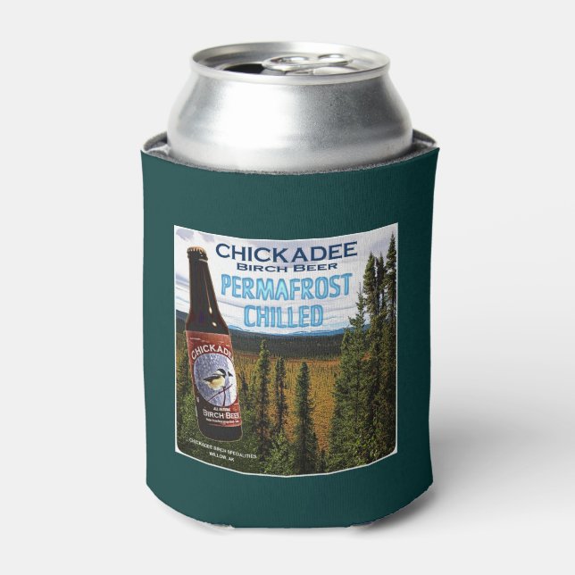 Chickadee Birch Beer Can Cooler (Can Front)