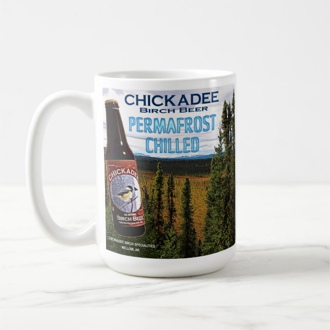 Chickadee Birch Beer Coffee Mug (Left)