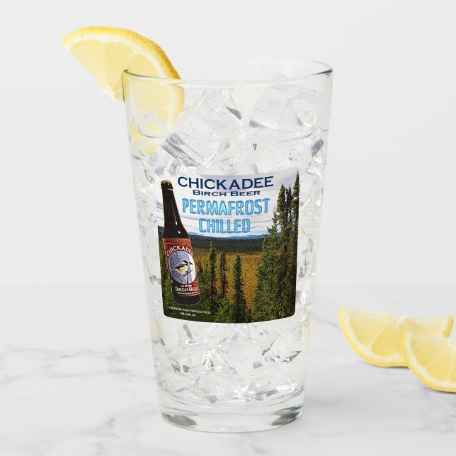 Chickadee Birch Beer Glass (Front Ice)