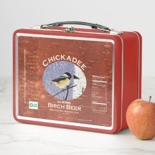 Chickadee Birch Beer Label Metal Lunch Box
