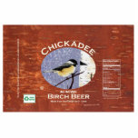 Chickadee Birch Beer Label Photo Sculpture Magnet<br><div class="desc">A bottle label for mythical All Natural Chickadee Birch Beer Cola bottled in Willow, AK. Features the image of a chickadee perched on the branch of a birch tree. Text reading, CHICKADEE, ALL NATURAL, BIRCH BEER, Made from free range birch trees" also appears. Also showing is nutrition information, kosher certification,...</div>