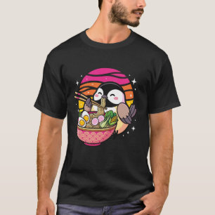 Chickadee Bird Eating Ramen T-Shirt