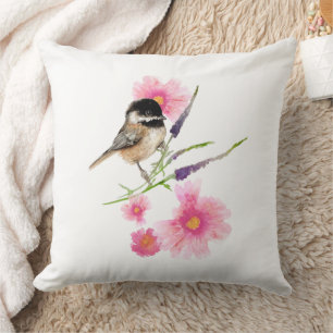 Chickadee Black Capped Art Cushion