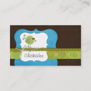 Chickadee {blue} Business Cards
