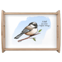CHICKADEE BUFFALO WINGS by Jeff Willis Art