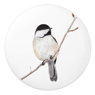 Chickadee Ceramic Knob